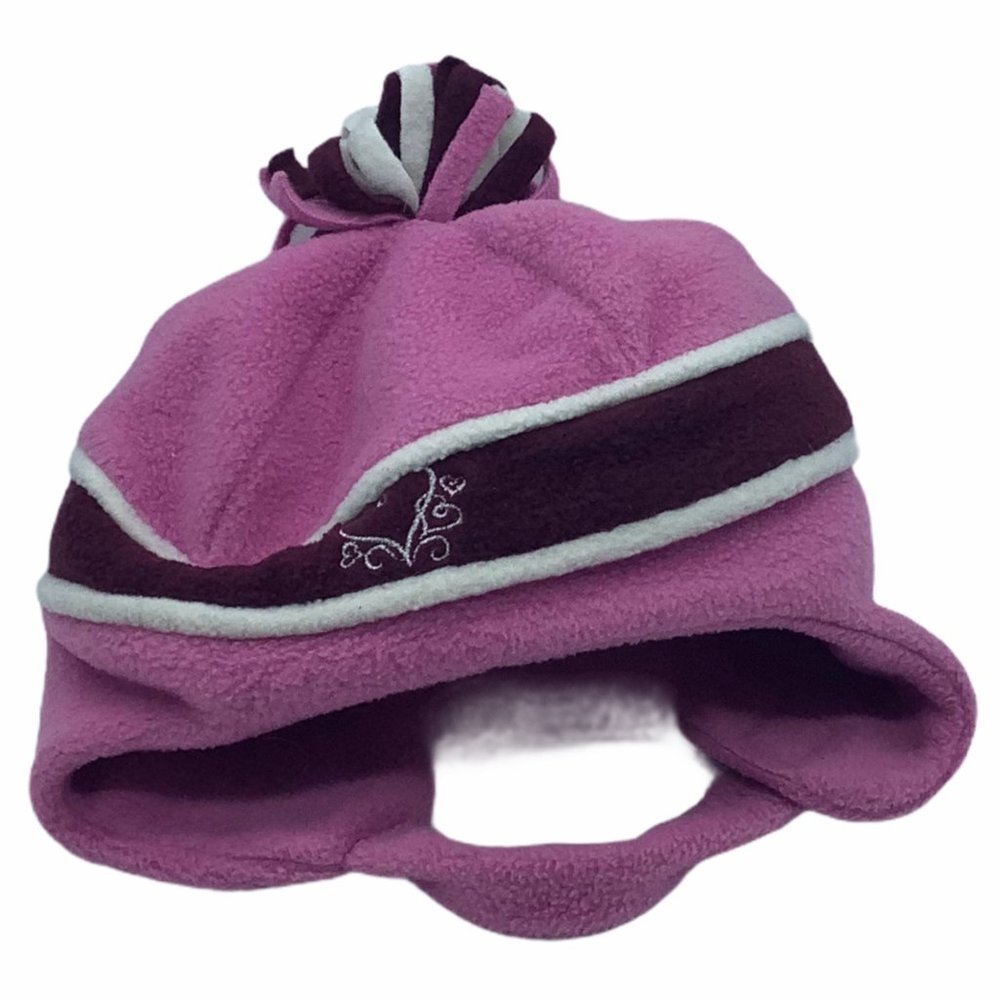 The Children's Place Girl Size 3T-4T Winter Hat hook & loop‎ strap